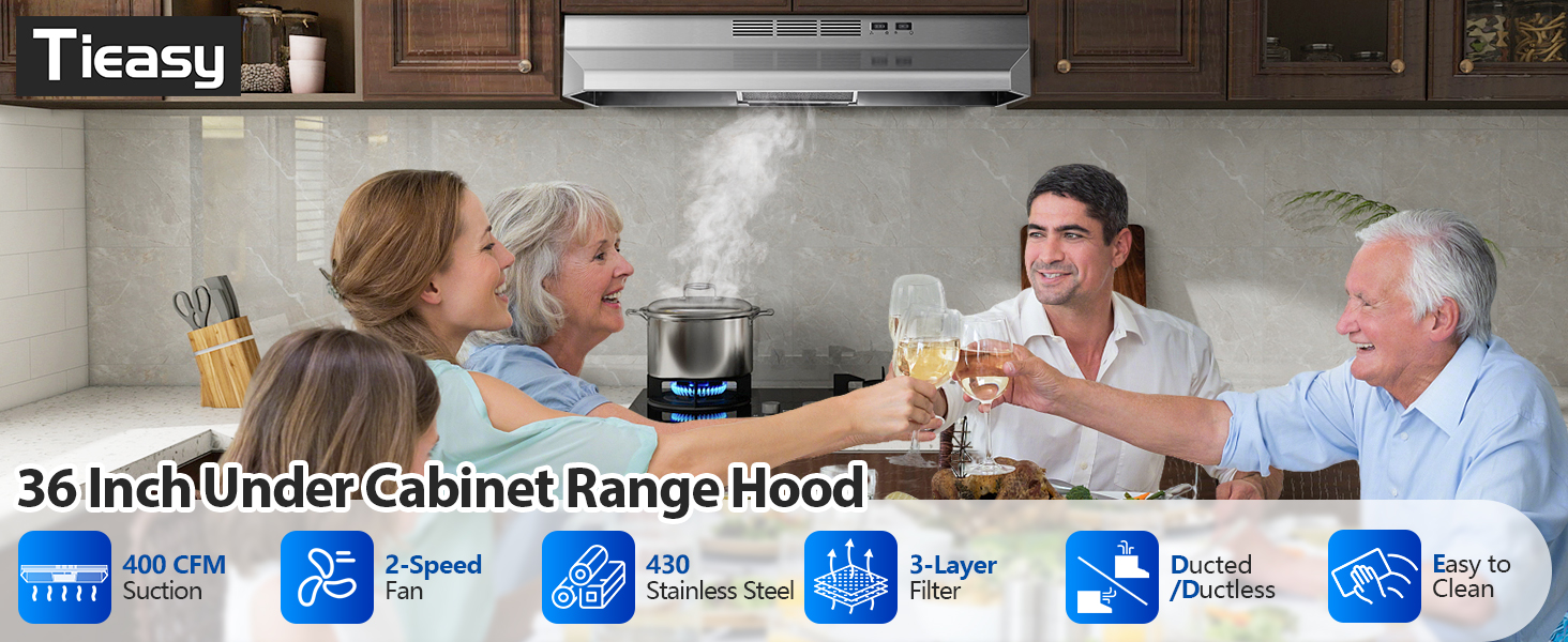 36-inch Under Cabinet Range Hood