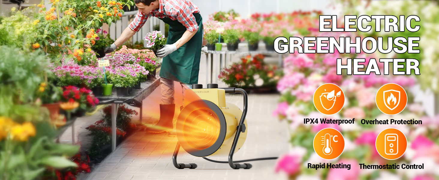 Greenhouse Heater with Digital Thermostat