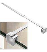 Shower Door Glass Support Bar, 27.5'' to 47.2'' Telescopic Stainless Steel Wall-to-Glass Support ...