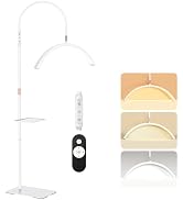 Mznoo Lash Light, Half Moon Lamp with Tool Tray, LED Floor Lamp for Eyelash Extensions, Nail Art,...