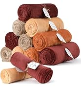 24 Pcs Flannel Fleece Throw Blanket Bulk 50 x 60 in Soft Fleece Throw Blankets Coral Bed Sofa Bul...