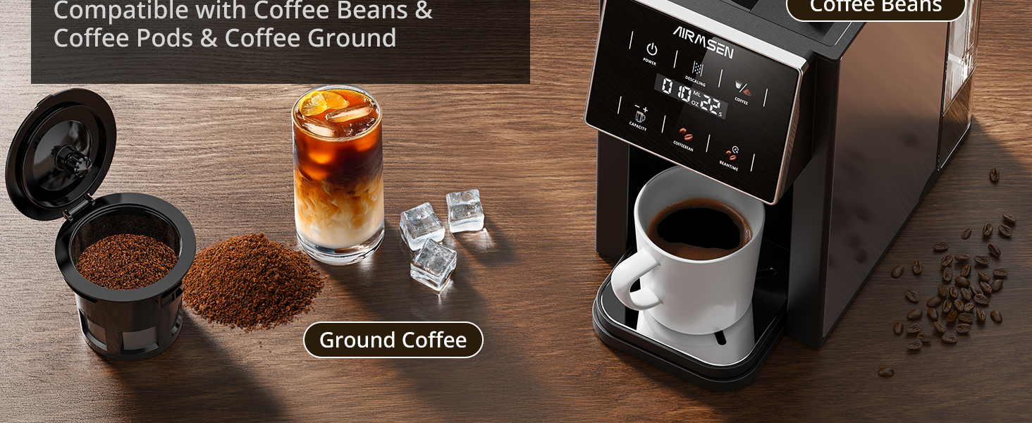 coffee maker with grinder