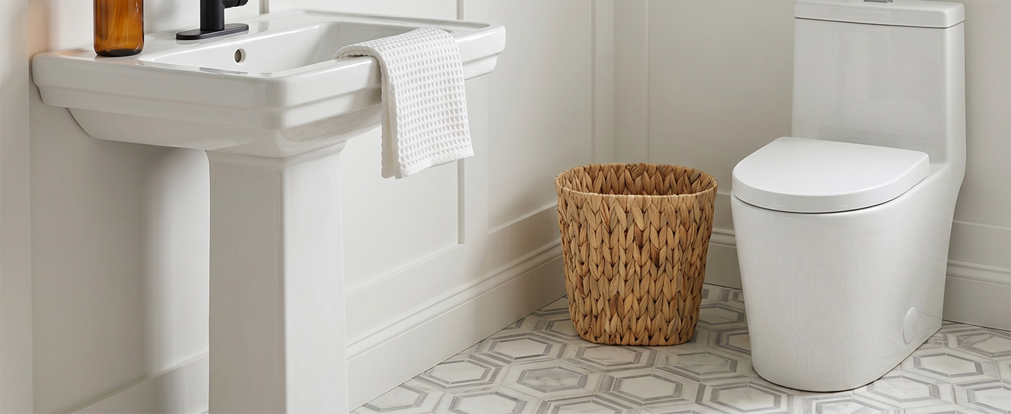 2 pack trash can wicker