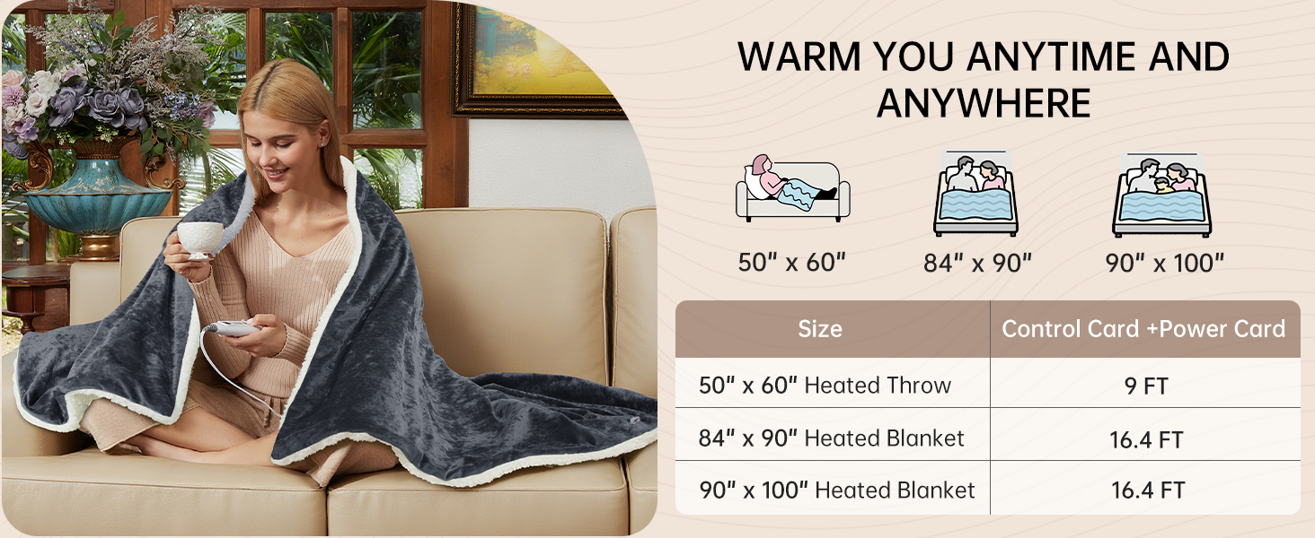 heated blanket throw