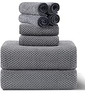 8-Piece Bath Towel Set, 2 Extra Large Bath Towel Sheets, 2 Hand Towels and 4 Washcloths - Highly ...