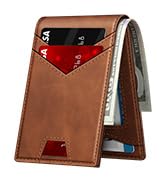 Wallet for Men RFID Blocking Minimalist Card Holder Wallet for 12-14 Cards | Slim Bifold Smart Wa...