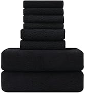 Ultra Soft 8 Piece Textured Bath Towel Set for Bathroom Shower Pool, Kitchen, Quick Dry, Lightwei...