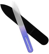 LONDONTOWN Spring Fling Glass Nail File & Care Tool, Professional Grit Double-Sided Etched Crysta...