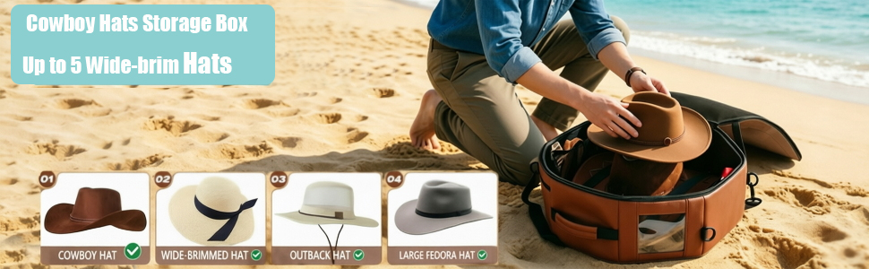 cowboy hat travel case