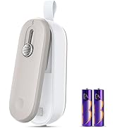 FEPPO Mini Bag Sealer, 2 in 1 Bag Sealer Heat Seal with Cutter and with Lanyard, Mini Bag Reseale...