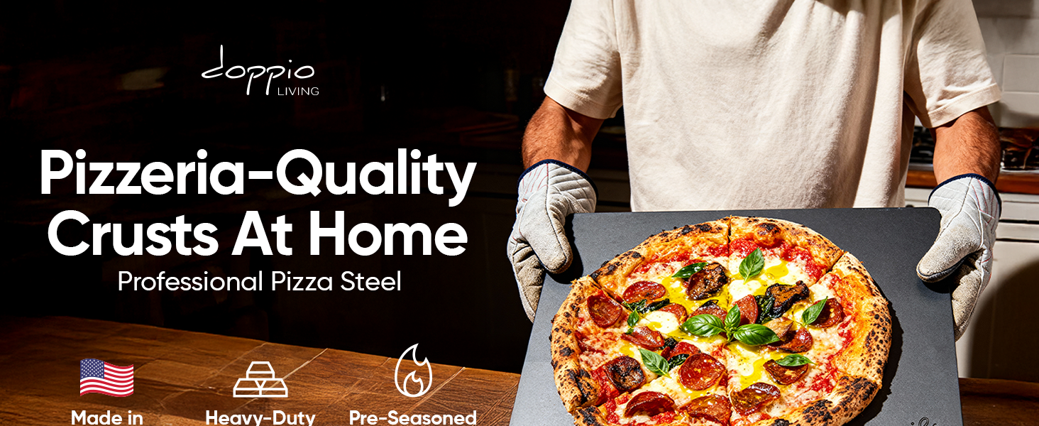 Seasoned Baking Steel for Bread, Pizza, Sourdough & More | Premium Quality Crust at Home