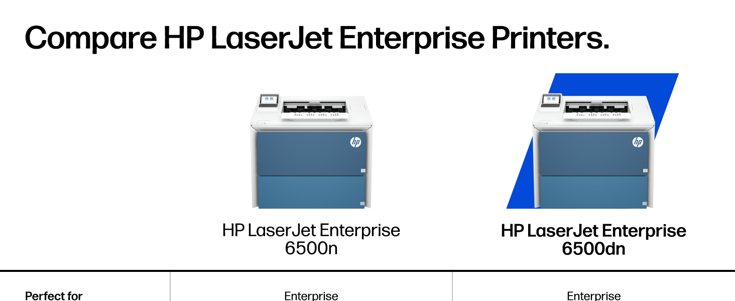 Compare HP LaserJet Enterprise Printers