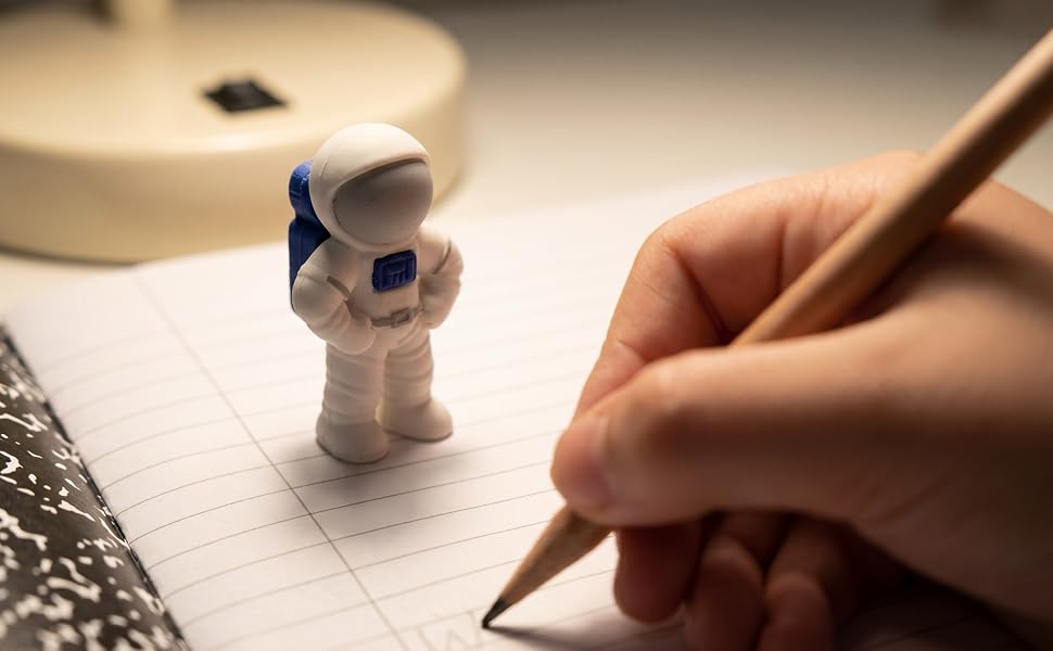 Cute astronaut erasers shaped like spaceman figures, rewards and school prizes