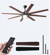 Passky Ceiling Fans with Lights, 66 inch Bronze Ceiling Fan with Light and Remote Control, Revers...