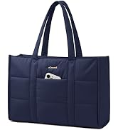 LOVEVOOK Laptop Bag for Women, 15.6 Inch Puffer Work Tote Bag, Lightweight | Quilted, Large Compu...