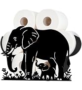 Deer Toilet Paper Holder Wall Mount for Standard Size Roll 4.5" | Rust-Resistant Iron; Funny Deco...