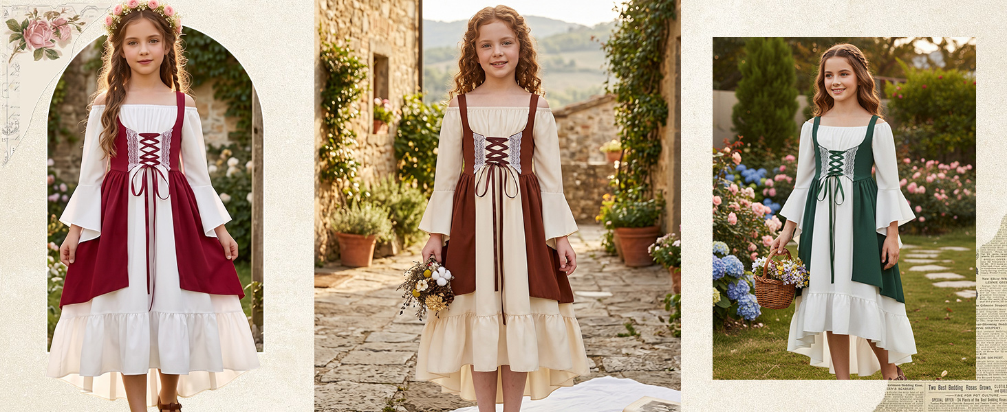 Girls Medieval Dress