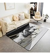 jejeloiu Horse Riders Area Rug 3x5 Polyester Horse Race Living Room Rugs for Bedroom Western Cowb...