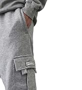 HUNGSON Mens Cargo Sweatpants Drawstring Casual Hiking Pants Joggers Athletic Trousers Cotton Loo...