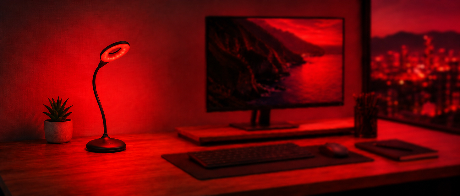 AheadTeca Red Light Neck Reading Light