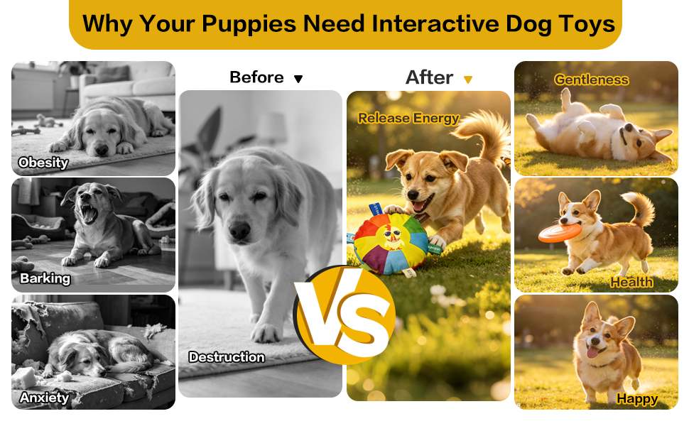 Puppy Play Gym with 8 Hanging Toys