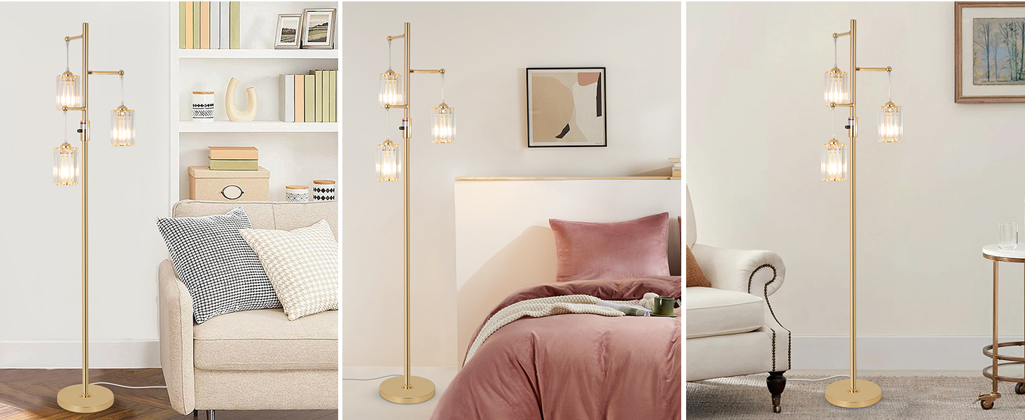 tall lamp, tall lamp for living room corner, glass floor lamp