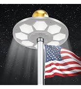 PPQ Solar Flag Pole Light,New 7 LED Bright Solar Powered Spotlight 12H/5W Outdoor Waterproof, Fit...