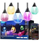 Govee Smart Outdoor String Lights 2, 144ft Outdoor Lights with Dimmable Warm White LED Bulbs, 47 ...