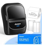 CLABEL 221B Label Maker + 48mm Round Holographic Thermal Labels (145 Labels/Roll) – Bluetooth Por...