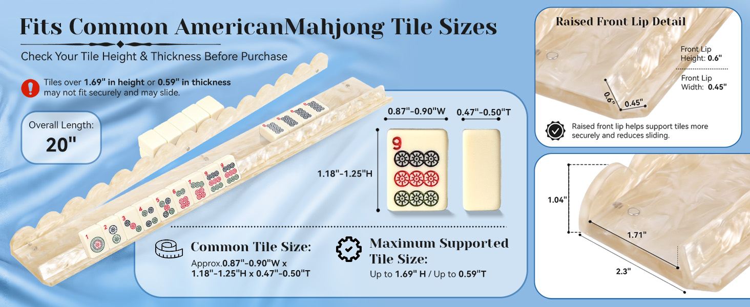 20 inch Red Tortoise mahjong racks with magnetic pushers acrylic mahjong racks set of 4