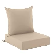 Zonamat Outdoor Cushions for Patio Furniture, Outdoor Seat Cushion Set 24 x 24 x 5.75 in, Waterpr...