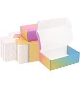 Shipping Boxes Small 7x5x2", 50 Pack Colorful Corrugated Cardboard Boxes, Mailer Boxes for Small ...