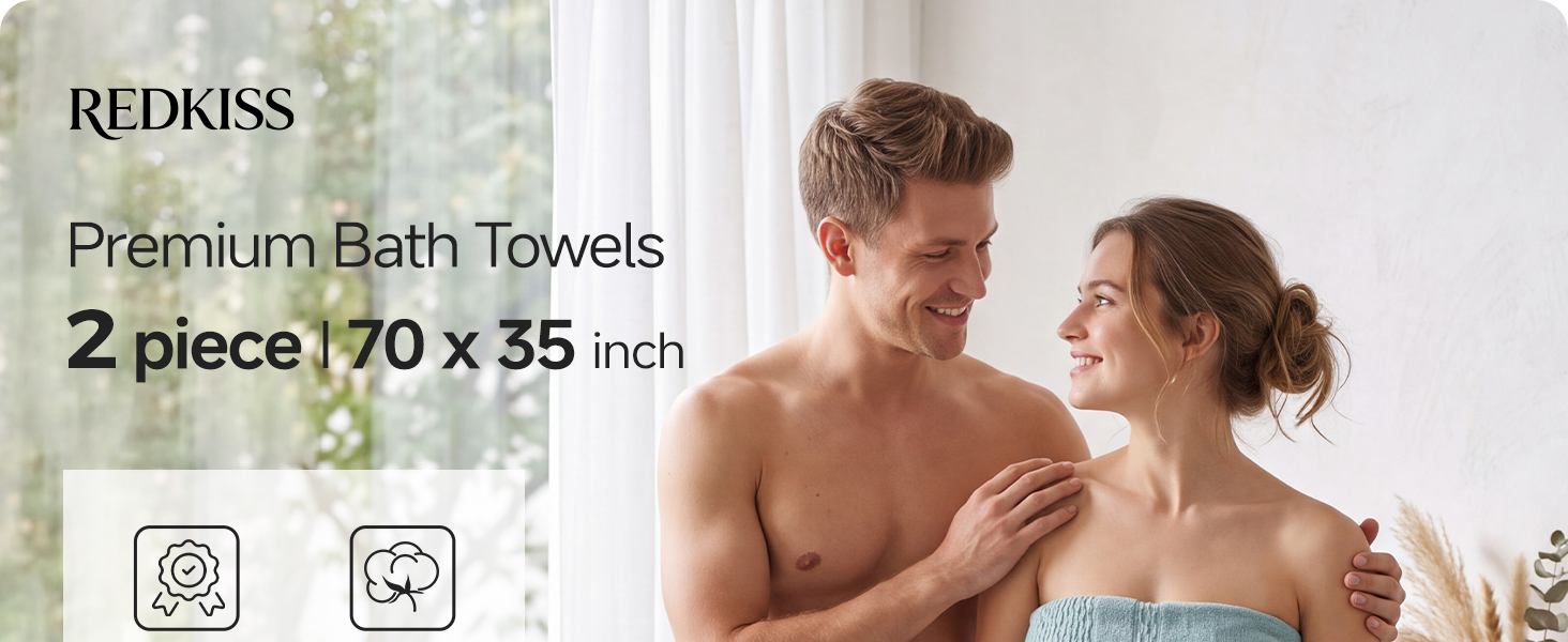 green bath towels