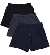 Y's factory Men’s Knit Trunks 3-Pack – 100% Cotton Soft Underwear, Breathable, Comfortable Elasti...