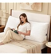 Zonamat Headboard Pillow Queen, Headboard Wedge Pillow, Back Rest Pillows for Sitting, Reading, W...