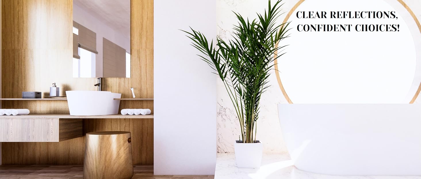 Shower mirror, shower mirror fogless for shaving