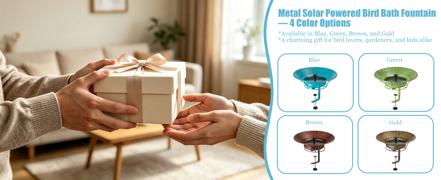solar powered deck bird bath fountain