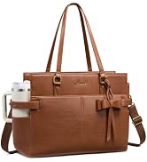 LOVEVOOK Laptop Bag for Women, Work Tote Computer Purse for Office Teacher | Large Capacity, Wate...