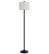 Leasgy Upgraded 2-Light Mid Century Green Floor Lamp for Living Room-63.5in | 3 Color Temp Indepe...