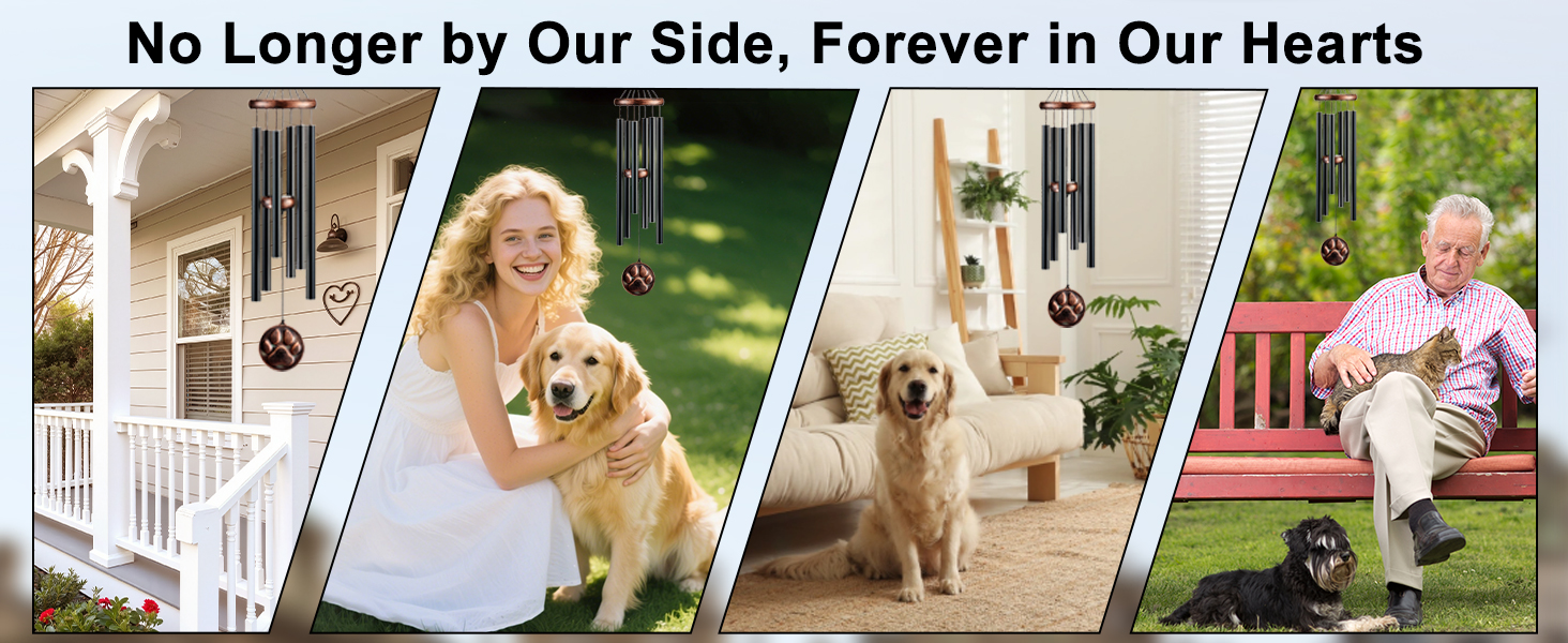 gabzart pet memorial wind chimes