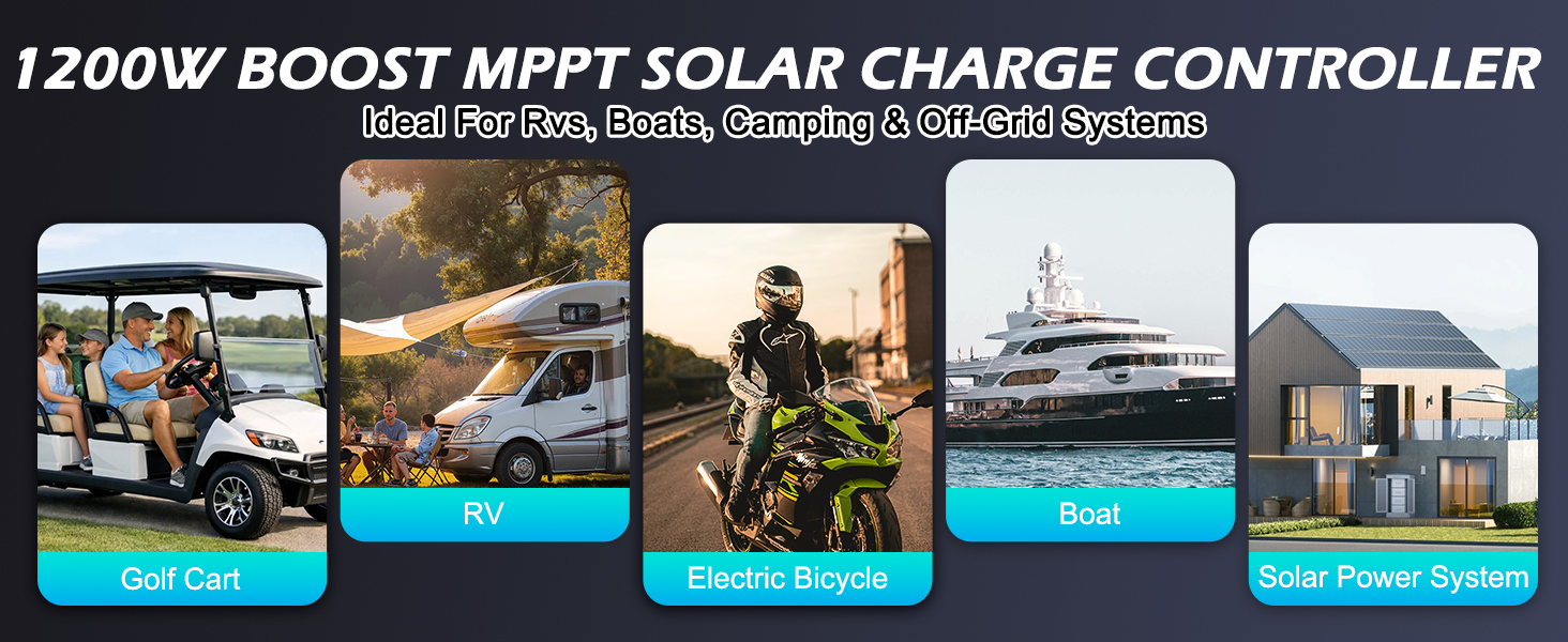 boost mppt solar charge controller 30a 48v 72v golf cart for 1200w charger lifepo4