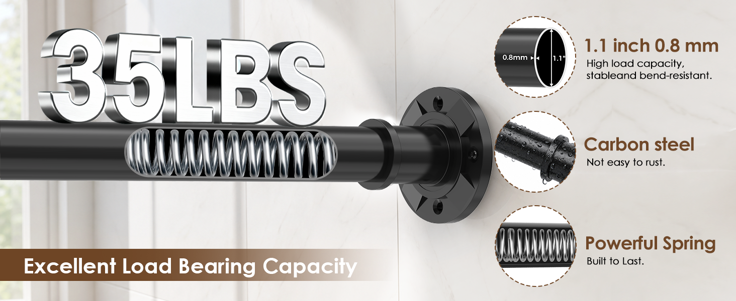 black curtain rod