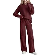 Casly Lamiit Women's 2 Piece Lounge Set 2026 Fall Travel SweatSuits Outfits | Long Sleeve, Wide L...