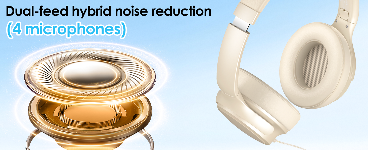 Noise Cancelling Headphones wired