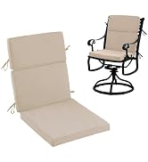 Zonamat High Back Patio Chair Cushions, 21x20 Waterproof & Fade-Resistant Outdoor Dining Chair Cu...