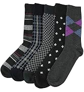 Y's factory Men’s Crew Socks Set – Cotton Casual & Business, Assorted Colors, 5-Pack, 10-Pack