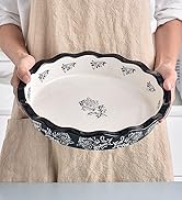 Wisenvoy Pie Pan Ceramic Pie Dish Pie Plate Deep Dish Pie Pan