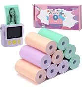 9 Rolls Kids Instant Camera Print Refill Paper- 1''×2.2'' Photo Printer Thermal Paper Rolls for 4...