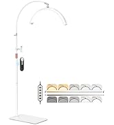 MEIAOELEC Half Moon Light for Lash Tech, Flexible Lash Lamp with Phone Holder for Eyelash Nail Ar...