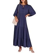 ANRABESS Women Summer Maxi Dress Beach Vacation Sundress Sleeveless Casual Loose Shirt Dresses 20...